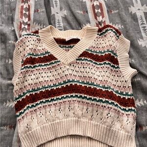 Altar'd State Multicolor Knit Sweater Vest